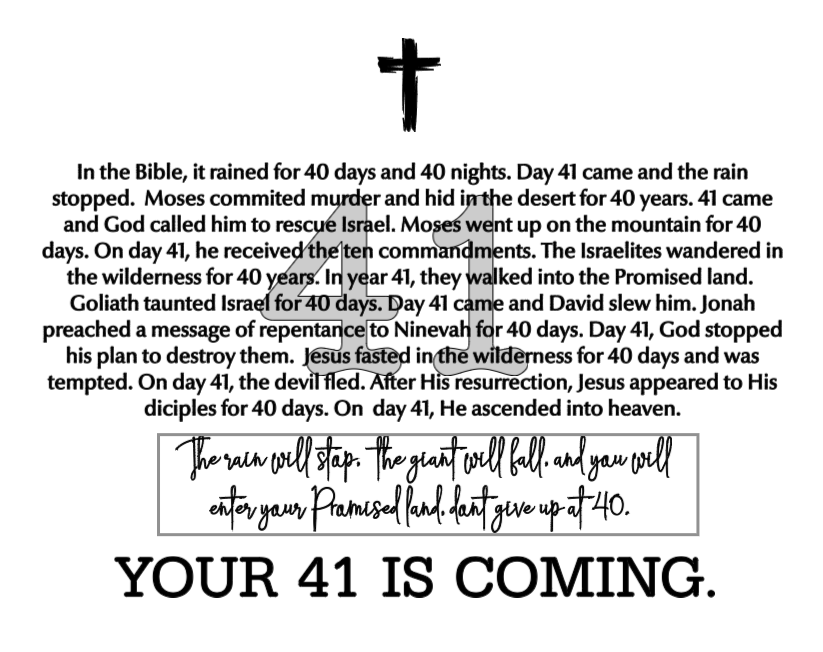 Your 41 Is Coming